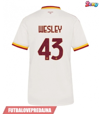Lacne Ženy Futbalové dres AS Roma Wesley Franca #43 2026-27 Krátky Rukáv - Preč